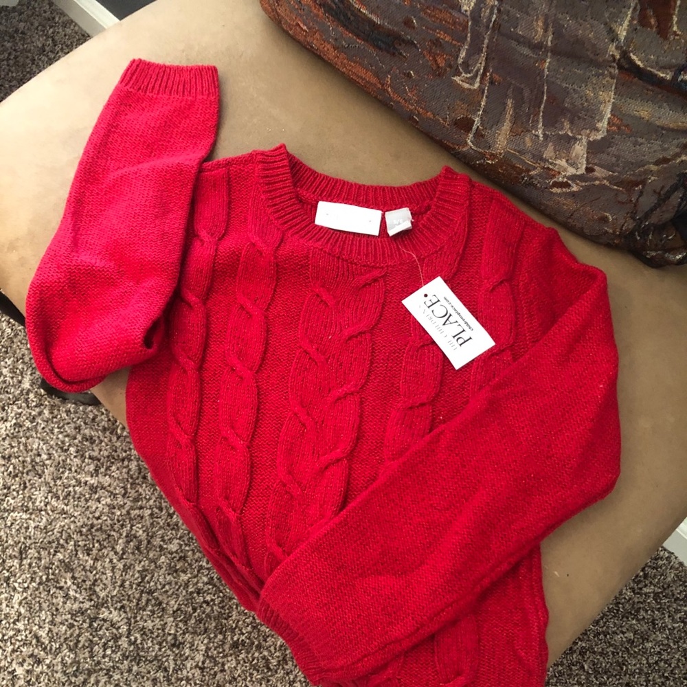 Girls Red Sweater Dress Size 5/6